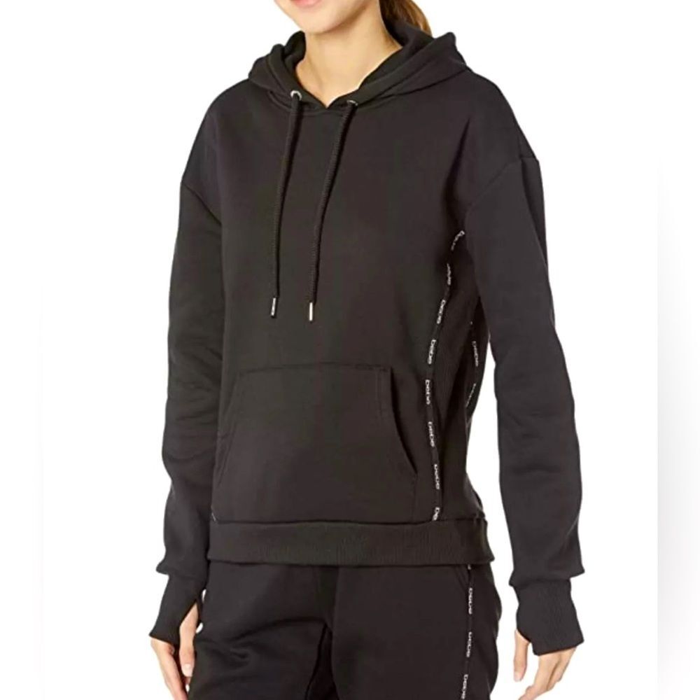 NWT! BEBE Mini Logo Tape Hoodie Sweatshirt